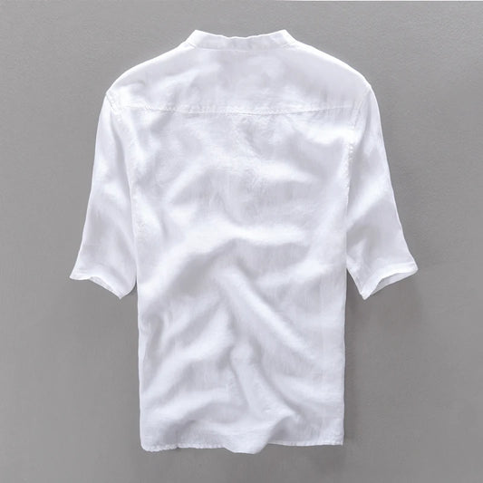 Montclair™ Linen Blend Short-Sleeve Shirt – Classic Old Money Elegance