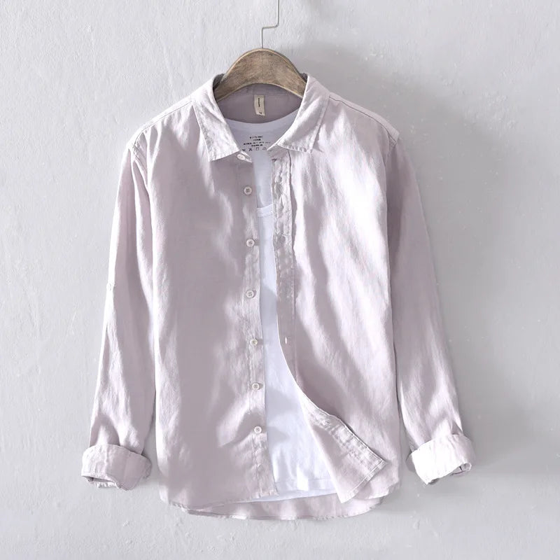 Roma Linen Shirt – Classic Italian White Elegance