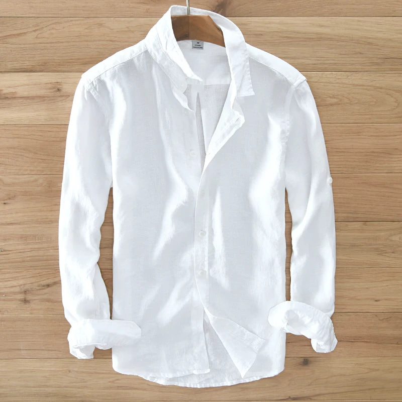 Roma Linen Shirt – Classic Italian White Elegance