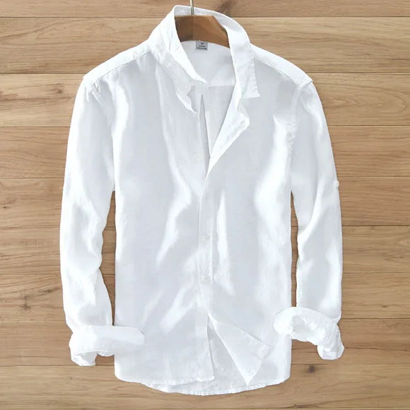 Roma Linen Shirt – Classic Italian White Elegance