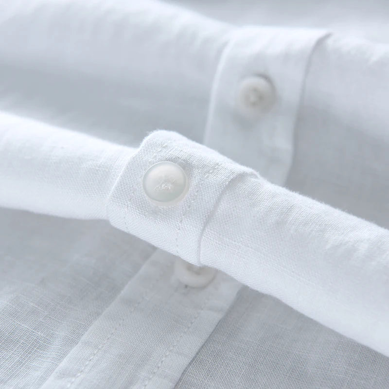 Roma Linen Shirt – Classic Italian White Elegance