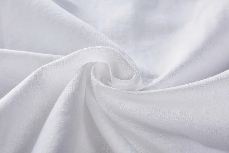Montclair Italian Style White Linen Shirt – Classic Long Sleeve Elegance
