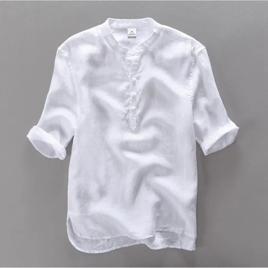Montclair™ Linen Blend Short-Sleeve Shirt – Classic Old Money Elegance